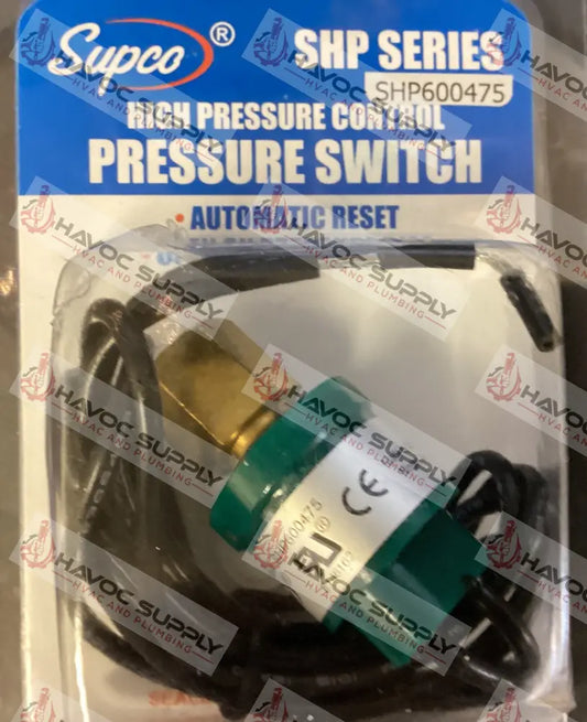 SHP600475 - SUPCO HIGH PRESSURE CONTROL OPEN@600PSI CLOSE@475PSI - HAVOC SUPPLY, LLC