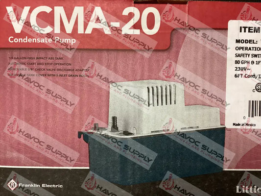 VCMA-20ULS 230V CONDENSATE PUMP - HAVOC SUPPLY, LLC