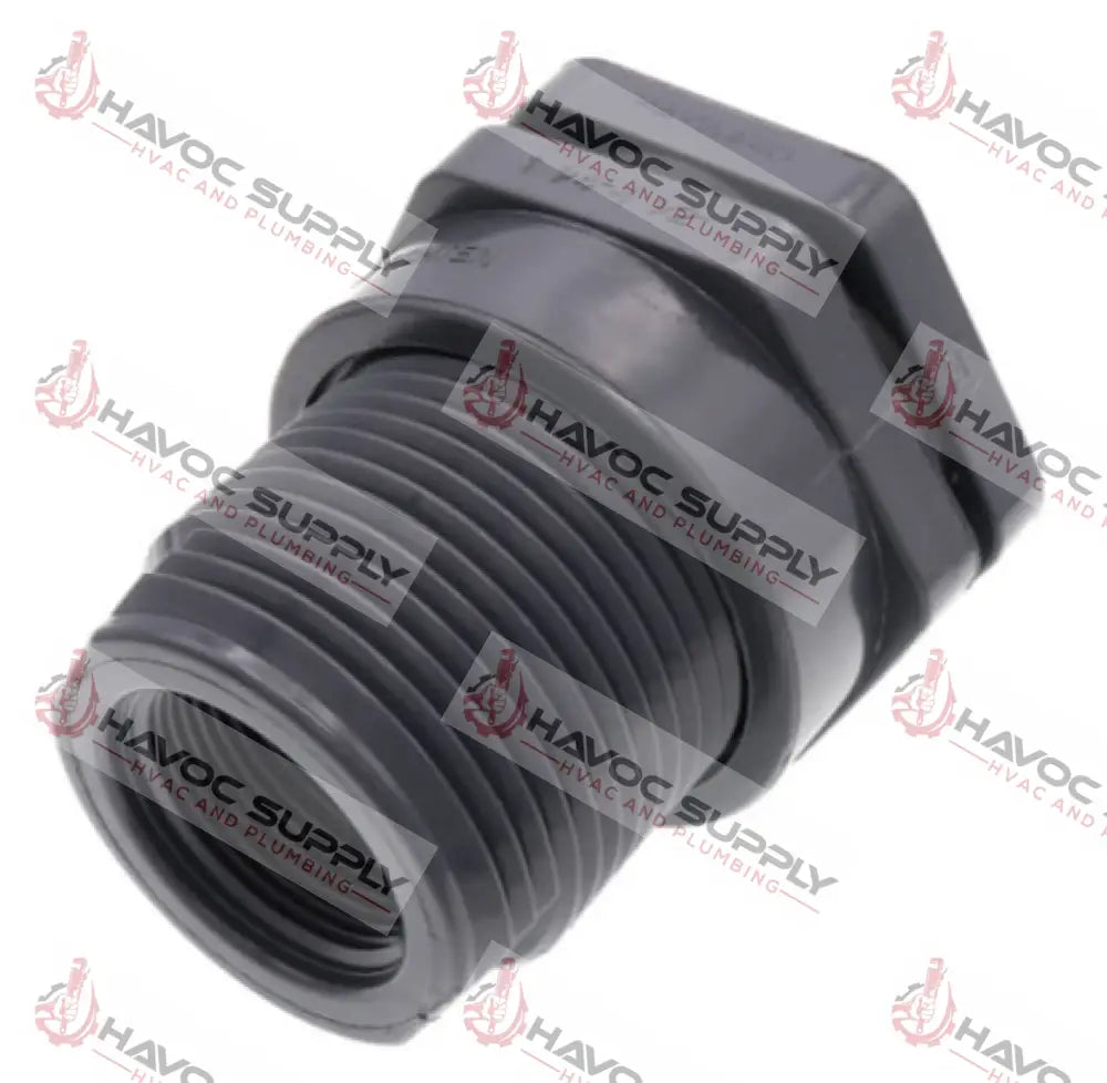 1-1/4" PVC BULKHEAD FITTING WITH EDPM GASKET MIPXFIP - HAVOC SUPPLY, LLC