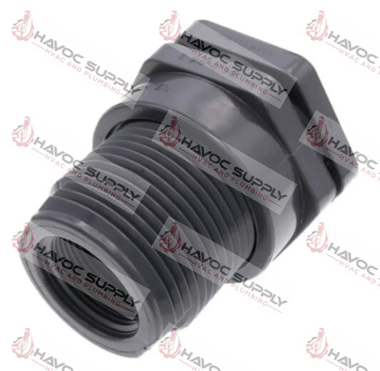 1-1/4" PVC BULKHEAD FITTING WITH EDPM GASKET MIPXFIP - HAVOC SUPPLY, LLC