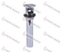 1-1/4" X 6" CHROME TAIL PIECE WITH GRID - HAVOC SUPPLY, LLC