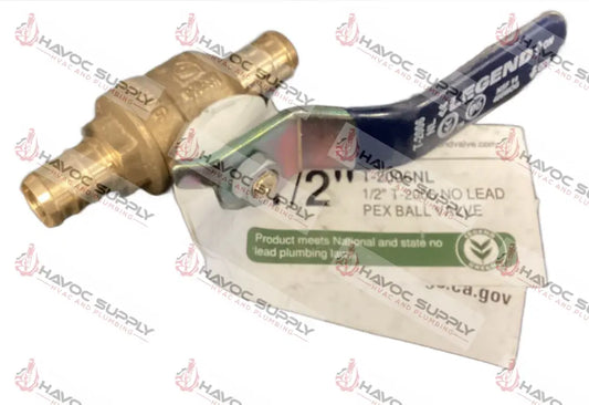 101-593NL - 1/2" CRIMP PEX BRASS BALL VALVE - HAVOC SUPPLY, LLC