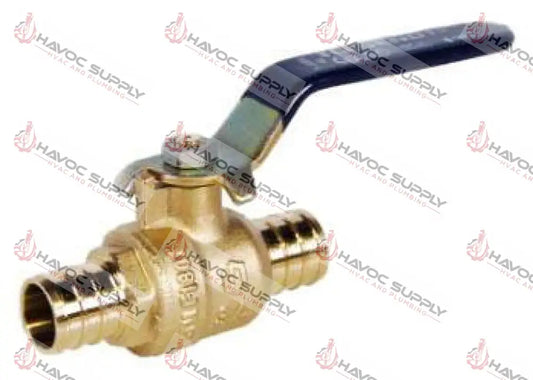 101-594NL - 3/4" CRIMP PEX BRASS BALL VALVE - HAVOC SUPPLY, LLC