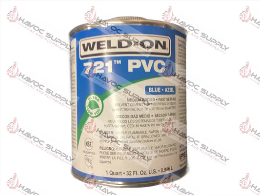 10161 - 721 WELD-ON PVC CEMENT QUART - HAVOC SUPPLY, LLC