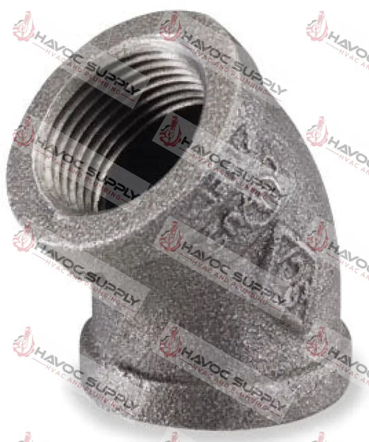 112L45 - 1-1/2" BLACK PIPE 45 DEGREE ELBOW - HAVOC SUPPLY, LLC