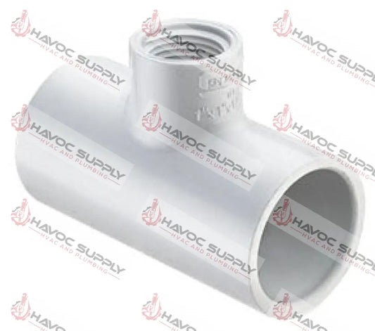 112X112X12PVCT SXSXFIP - 1-1/2" X 1-1/2" X 1/2" PVC SCH40 TEE SLIPXSLIPXFIP - HAVOC SUPPLY, LLC