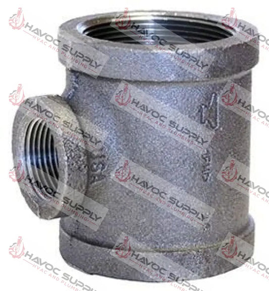 112X112X1T - 1-1/2" X 1-1/2" X 1" BLACK PIPE REDUCING TEE - HAVOC SUPPLY, LLC