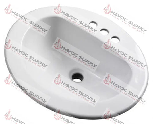 12-834-CH - GERBER WHITE CHINA OVAL LAVATORY SINK - HAVOC SUPPLY, LLC