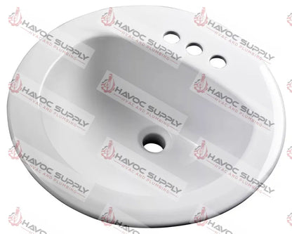 12-884-CH - GERBER WHITE ROUND CHINA LAVATORY SINK - HAVOC SUPPLY, LLC