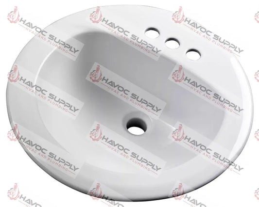 12-884-CH - GERBER WHITE ROUND CHINA LAVATORY SINK - HAVOC SUPPLY, LLC