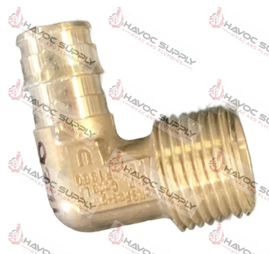 12WBL90MIP - 1/2" WIRSBO BRASS 90 DEGREE MIP ELBOW - HAVOC SUPPLY, LLC