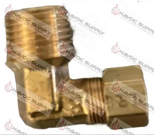 12X38L90 - 3/8" COMP X 1/2" MIP BRASS 90 DEGREE ELBOW - HAVOC SUPPLY, LLC