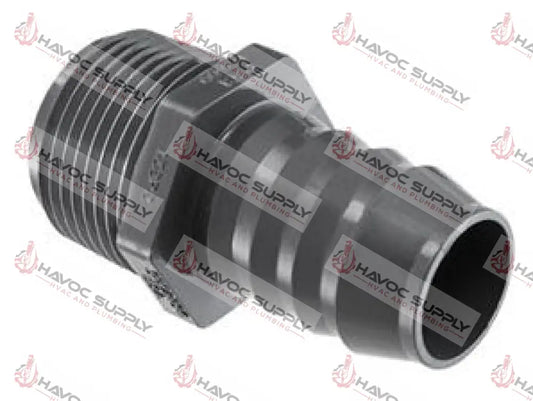1436-012 - 1-1/4" POLY MIP X 1-1/4" BARB - HAVOC SUPPLY, LLC