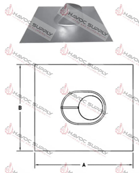 14BVF - 14’’ BVENT ADJUSTABLE ROOF FLASHING - SO BVENT