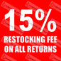 15% RESTOCK FEE - HAVOC SUPPLY, LLC