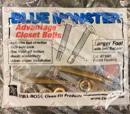 2-1/4" X 5/16" BLUE MONSTER CLOSET BOLTS - HAVOC SUPPLY, LLC