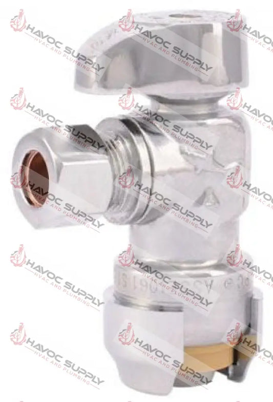 23036 - 1/2" X 3/8" COMPRESSION SHARKBITE ANGLE STOP VALVE SBXCOMP - HAVOC SUPPLY, LLC