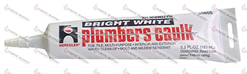 25605 - PLUMBERS CAULK 5.5OZ TUBE - HAVOC SUPPLY, LLC