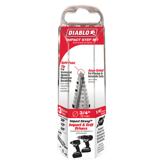 DSD0750S09 - DIABLO 3/4" STEP BIT 9 STEP