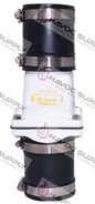 30-0021 - ZOELLER 2’’ PVC SUMP PUMP CHECK VALVE WITH RUBBER COUPLINGS ON EACH END
