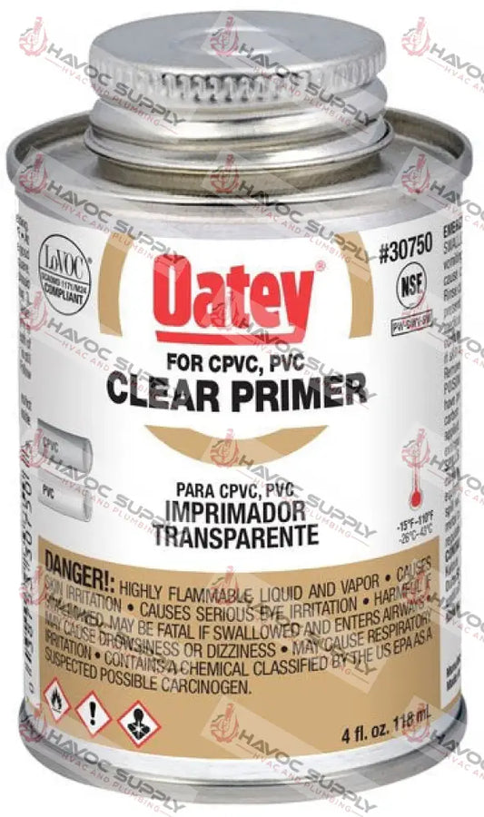 30750 - OATEY CLEAR PVC PRIMER 4OZ - HAVOC SUPPLY, LLC
