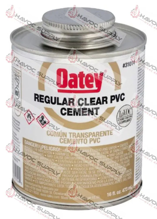 31014 - OATEY REGULAR CLEAR PVC CEMENT PINT - HAVOC SUPPLY, LLC