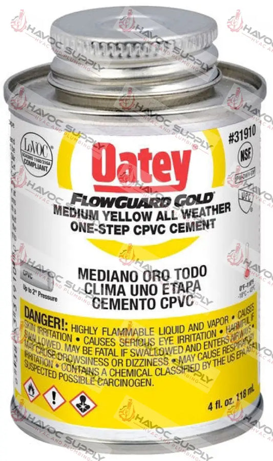 31910 - OATEY FLOWGUARD GOLD PVC CEMENT 4OZ - HAVOC SUPPLY, LLC