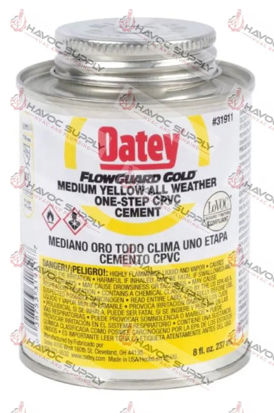 31911 - OATEY FLOWGUARD GOLD PVC CEMENT 8OZ - HAVOC SUPPLY, LLC