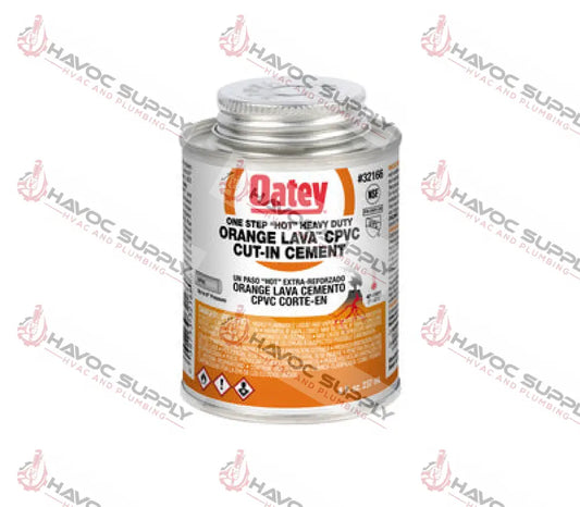 32166 - OATEY ORANGE LAVA PVC CEMENT 8OZ - SO - HAVOC SUPPLY, LLC