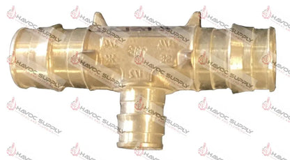 34X34X12WBT - 3/4" X 3/4" X 1/2" WIRSBO REDUCING TEE BRASS - SO - HAVOC SUPPLY, LLC