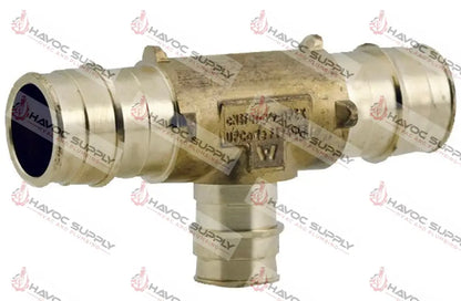 34X34X12WBT - 3/4" X 3/4" X 1/2" WIRSBO REDUCING TEE BRASS - SO - HAVOC SUPPLY, LLC