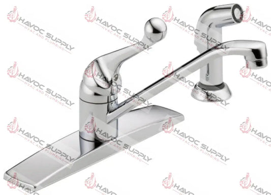 400LFWF - DELTA SINGLE HANDLE KITCHEN FAUCET WITH SPRAY - HAVOC SUPPLY, LLC