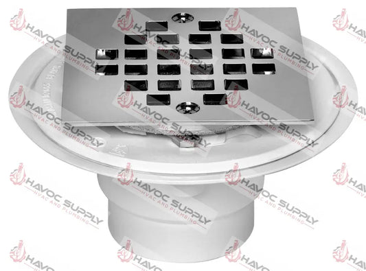 42237 - 2"-3" PVC SHOWER DRAIN SQUARE - HAVOC SUPPLY, LLC