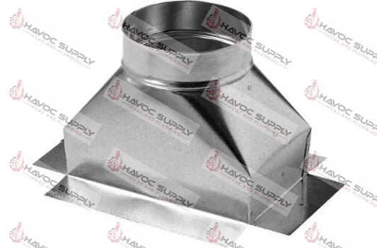 51P121210 - 12" X 12" X 10" DIA. SHEETMETAL STRAIGHT CEILING BOOT - HAVOC SUPPLY, LLC