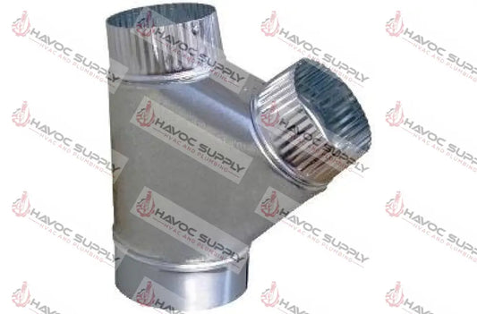 52433 - 4" X 3" X 3" SHEETMETAL SINGLE WALL WYE - HAVOC SUPPLY, LLC