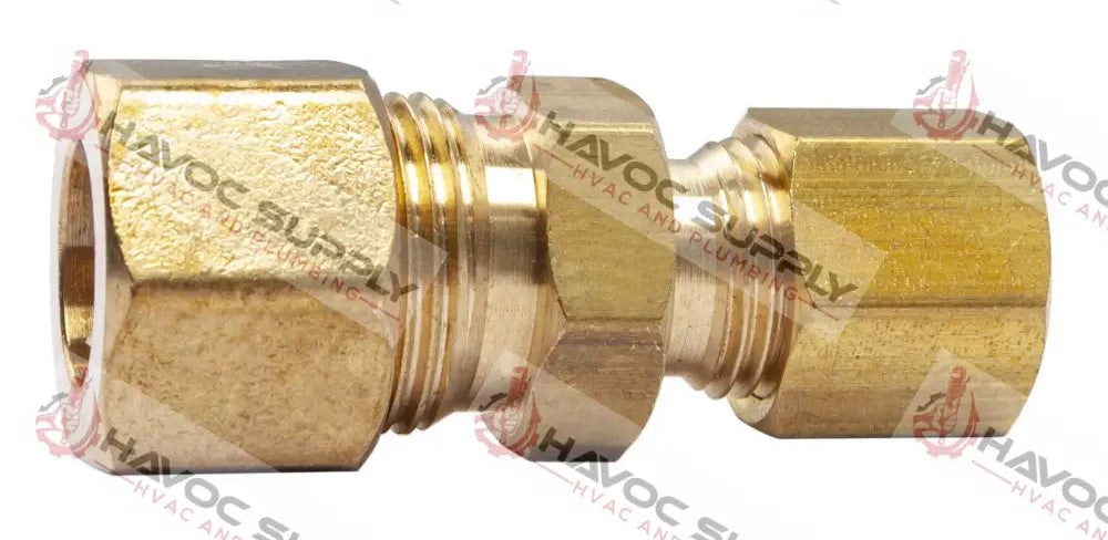 62CR64 - 3/8 X 1/4 BRASS COMP UNION - HAVOC SUPPLY, LLC