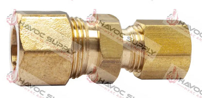 62CR64 - 3/8 X 1/4 BRASS COMP UNION - HAVOC SUPPLY, LLC