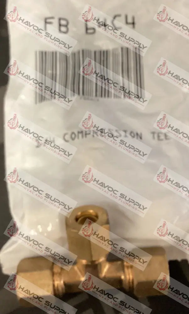 64C4 - 1/4 BRASS COMPRESSION TEE - HAVOC SUPPLY, LLC
