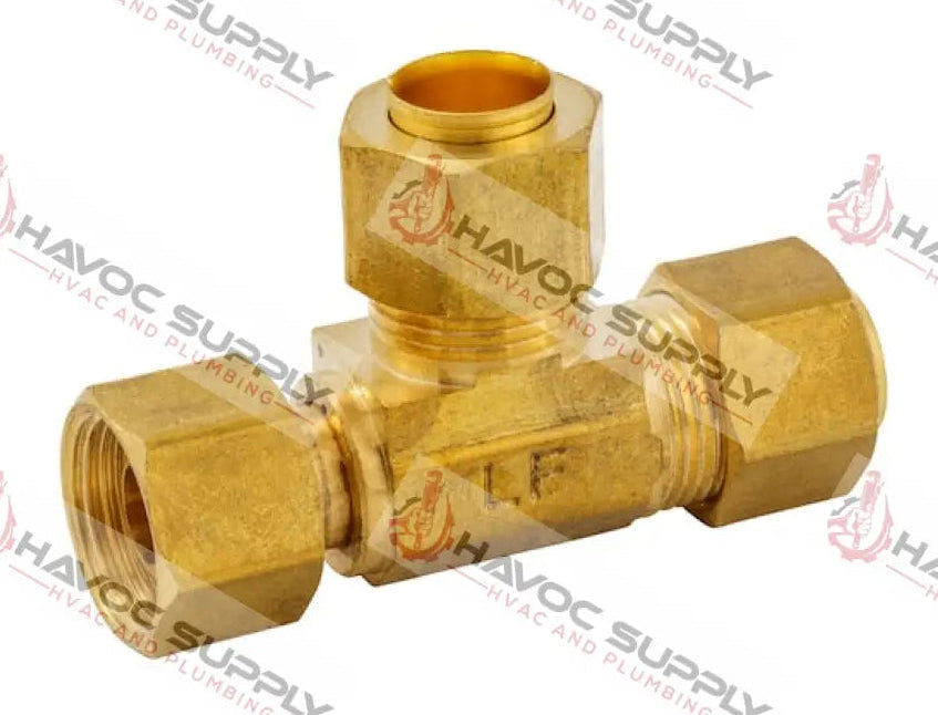 64C6 - 3/8 BRASS COMPRESSION TEE - HAVOC SUPPLY, LLC