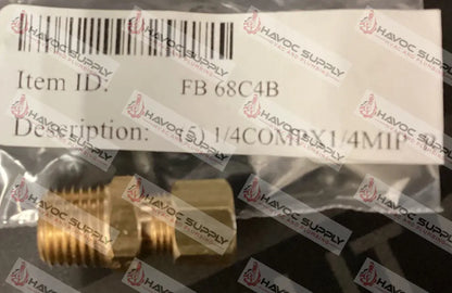 68C4B - 1/4" COMPRESSION X 1/4" MPT BRASS MALE ADAPTER - HAVOC SUPPLY, LLC