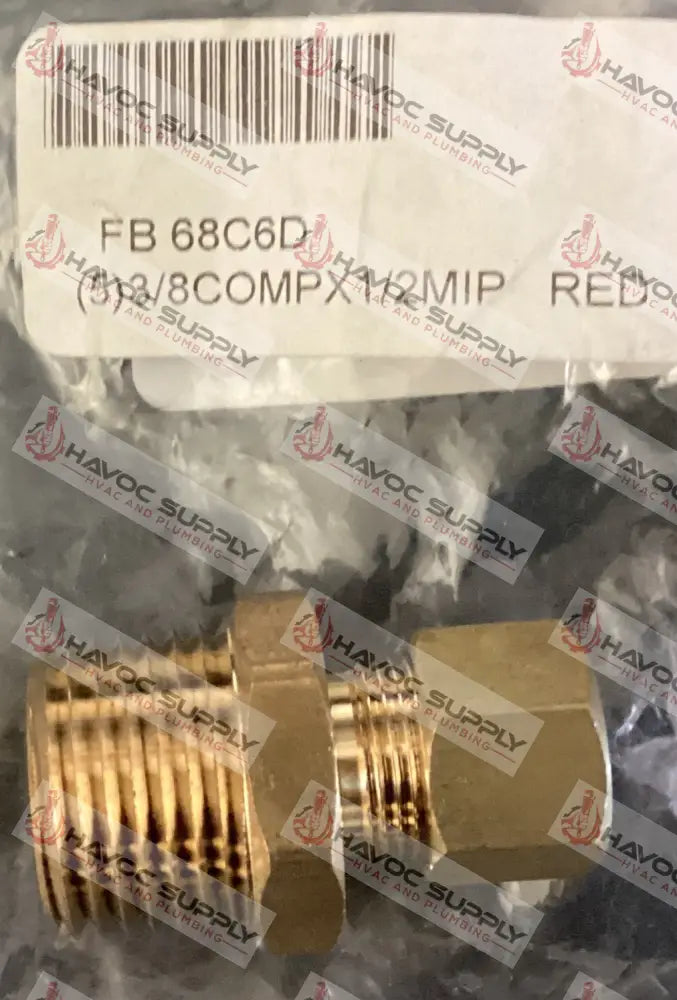 68C6D - 3/8" COMPRESSION X 1/2" MPT BRASS MALE ADAPTER - HAVOC SUPPLY, LLC