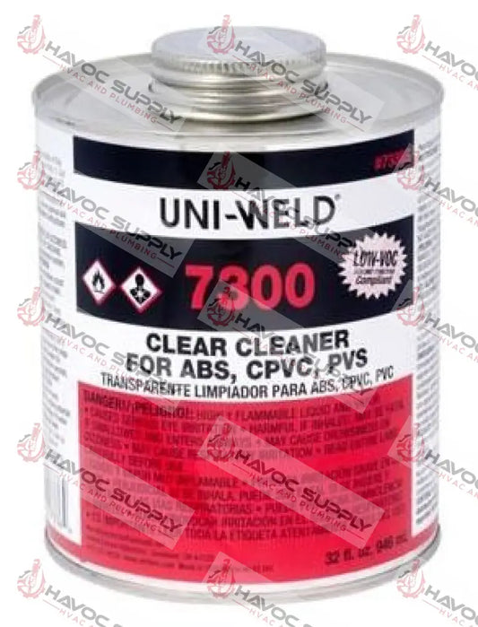 7356S - UNIWELD CLEAR CLEANER 1/2PT - HAVOC SUPPLY, LLC