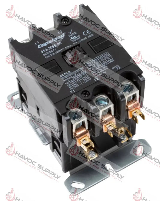 912-3090-06 - COPELAND 3 POLE 90A 208/240V CONTACTOR - SO HVAC PARTS