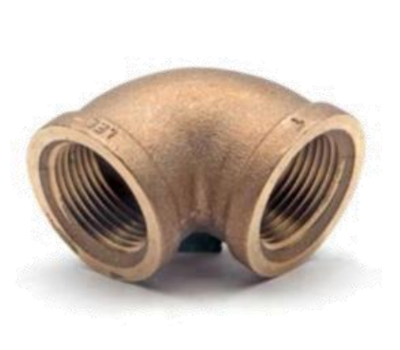 B34L90 - 3/4" BRASS 90 DEGREE PIPE ELBOW
