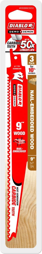 DS0906CWS3 - DIABLO CARBIDE WOOD 9" 3PK