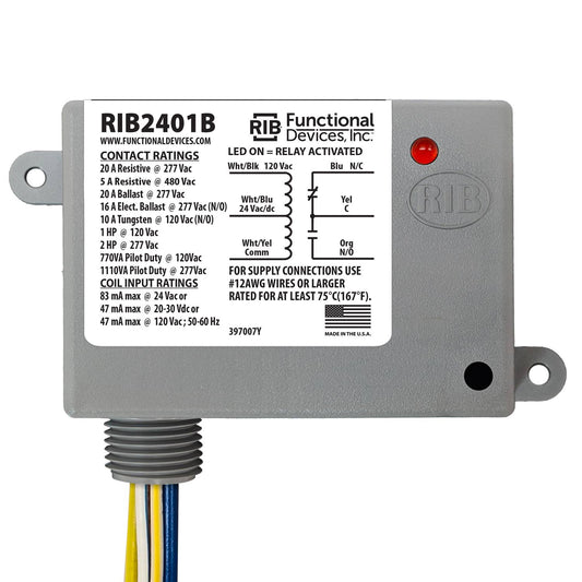 RIB2401B - RIB SPDT MULTIVOLT RELAY