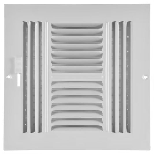MFSCR88W4 - 8"X8" 4-WAY WALL/CEILING SUPPLY REGISTER - WHITE - HAVOC SUPPLY, LLC