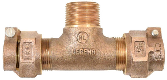 34CTSX34CTSX1 MIP TEE - 3/4" CTS X 3/4" CTS X 1" MIP BRASS COMPRESSION TEE