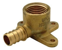 46244 - 3/4" CRIMP PEX BRASS DROP EAR ELBOW - SO