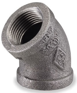 112L45 - 1-1/2" BLACK PIPE 45 DEGREE ELBOW